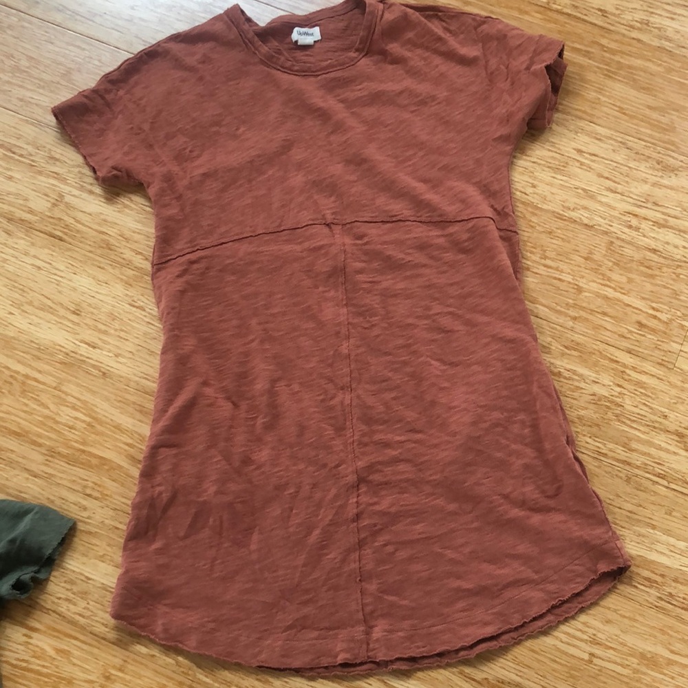 UpWest Easy Tee Mini Dress in Brick N223